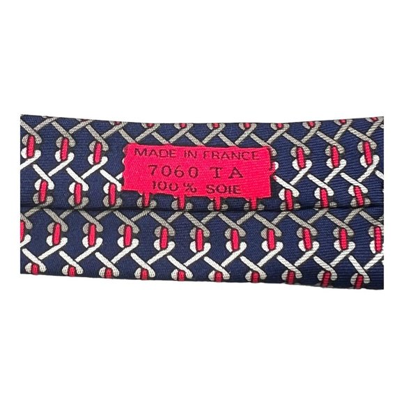 Hermes Paris 100% Silk Men's Tie 7060 TA - Picture 6 of 7